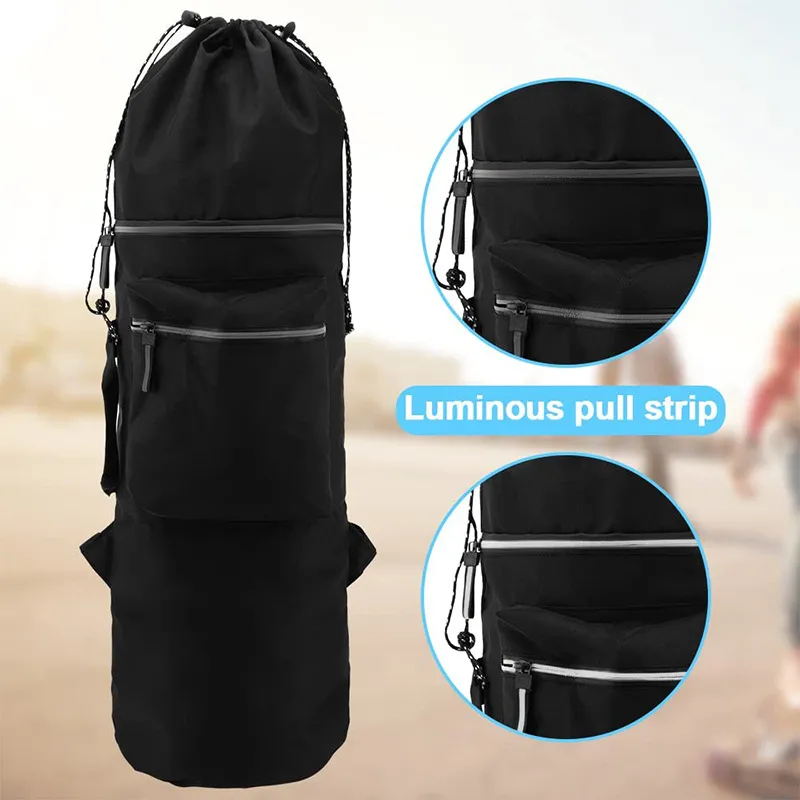 Factory Customized Large-Capacity Outdoor Sports Skateboard Storage Bag with Drawstring
