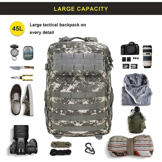 Factory Customized Tactical Style Camouflage Backpack Outdoor Mountaineering Backpack