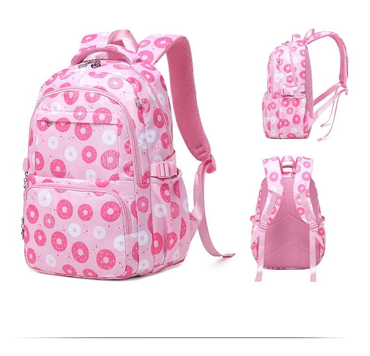 2024 New Cute Three Piece Set for Middle School Students with Printed Large Capacity Backpack