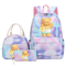Butter Bear Student Children′s Backpack Handbag Bento Bag Pencil Case 3-Piece Set