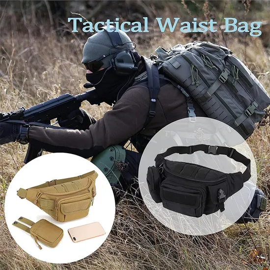 Factory Customized Tactical Style Camouflage Waist Bag Crossbody Bag