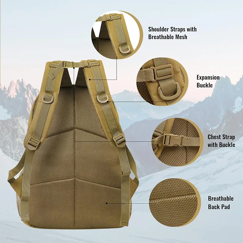 Factory Customized Outdoor Mountaineering Hiking Tactical Backpack