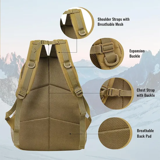 Factory Customized Outdoor Mountaineering Hiking Tactical Backpack