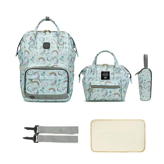 Mommy Bag Multi Functional Large Capacity Handbag Three Piece Set Mother Bag