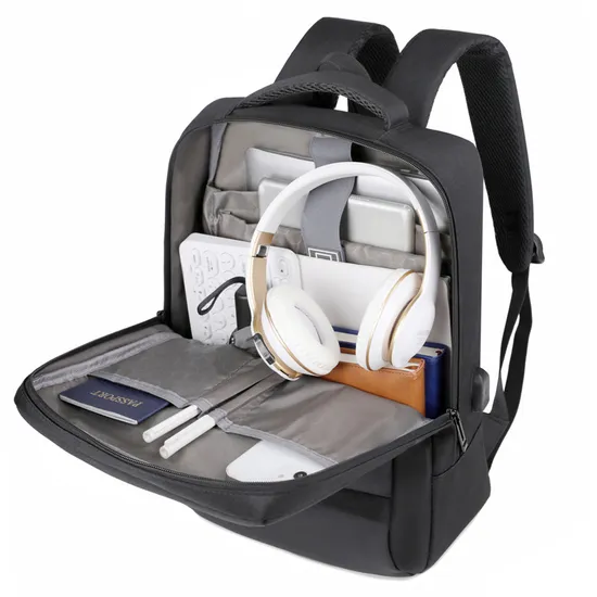 Oxford Cloth 14 Inch Computer Backpack with USB Charging Port Business Backpack