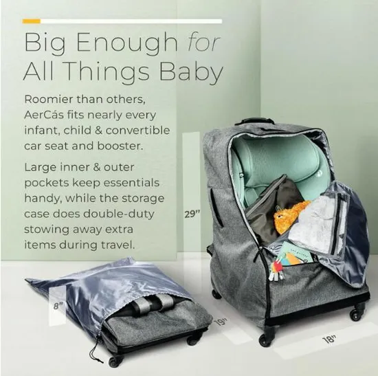 Lightweight Car Kids Baby Padded Seat Travel Car Seat Travel Bag
