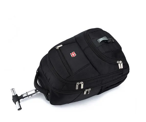 Men Wholesale Customized Wheel Trolley Travel Bag Backpack Laptop Backpack School Backpack