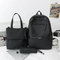 Trendy Fashionable Leather Film Large Capacity Middle School Student Three Piece Set Backpack
