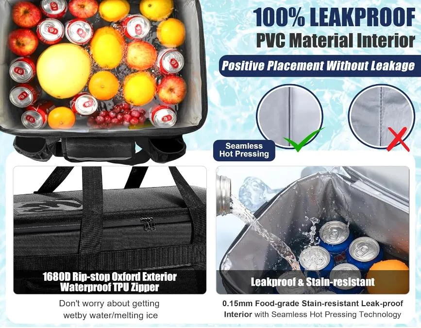 Insulated Promotional Can Cooler Bags for Food Package, Insulated Picnic Lunch Bag Large Soft Cooler Bag for Outdoor/Camping/BBQ/Travel