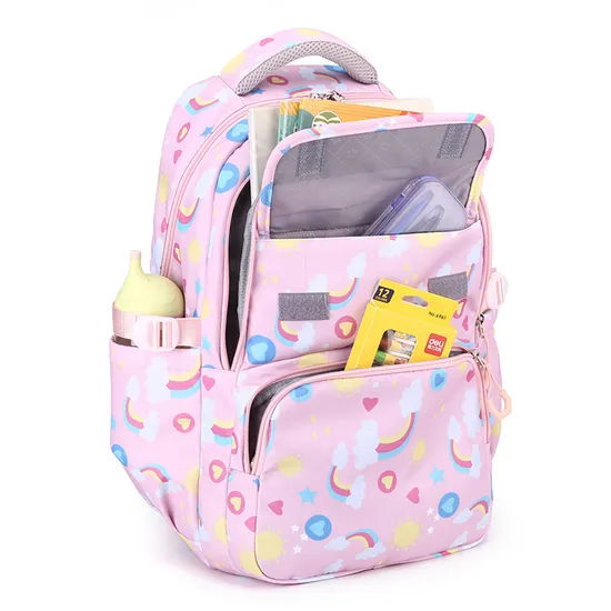 Three Piece Primary School Backpack Set Lightweight Large Capacity Backpack