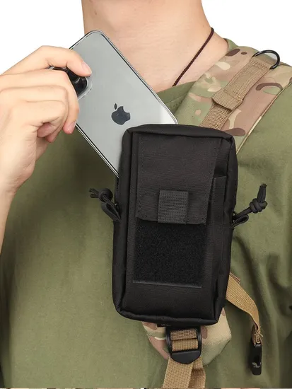 Outdoor Tactical Accessory Mountaineering Backpack Shoulder Strap Mobile Phone Bag