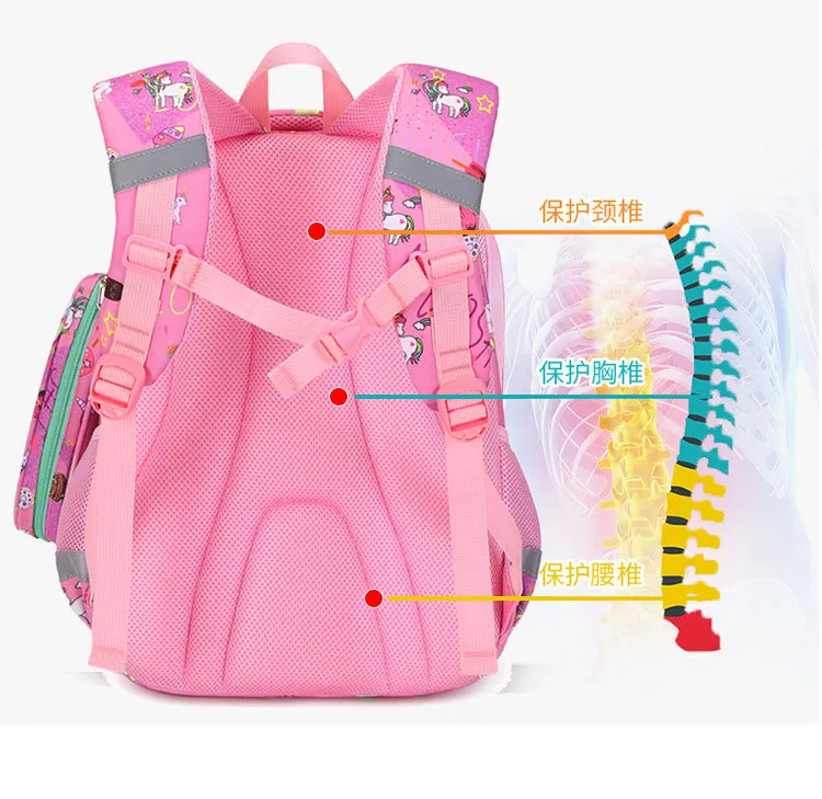 New Backpack for Elementary School Girls and Children 3-Piece Set Backpack Wholesale