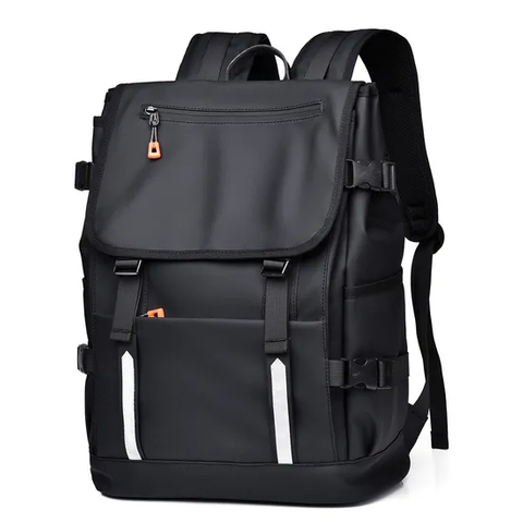 2024 New Mens Lightweight Large Capacity Business Reflective Stripe College Student School Backpack