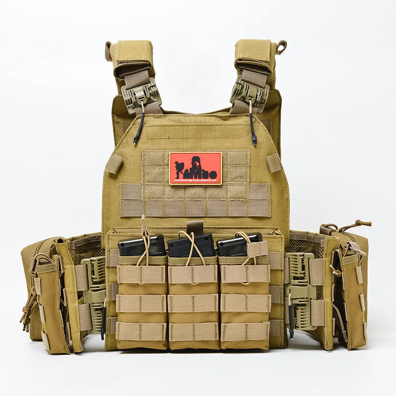 Outdoor Sports Multi Functional Nylon Tactical Quick Release Vest Shooting Camo Training Clothes
