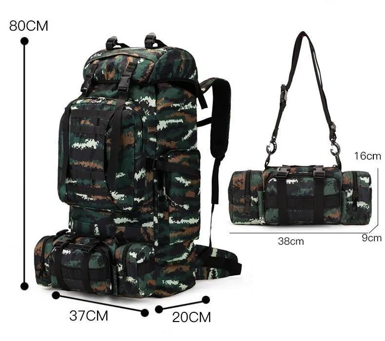 Outdoor Mountaineering Bag Tactical Single Soldier Double Shoulder Multi Functional Backpack