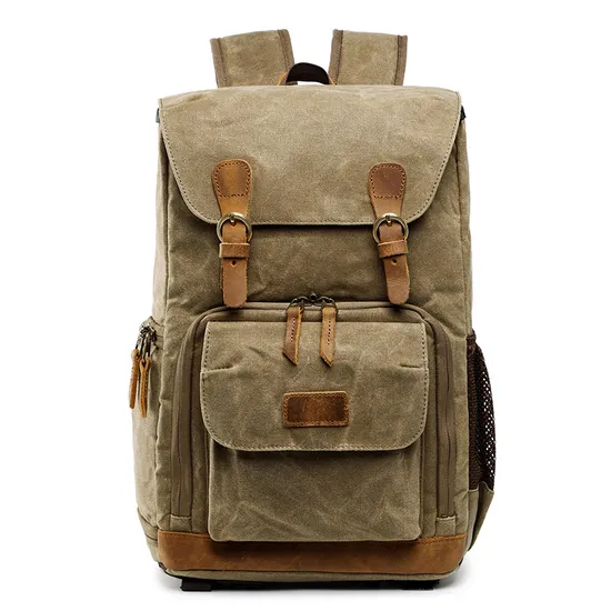 Double Shoulder Photography Bag Cross-Border Waterproof Canvas Backpack