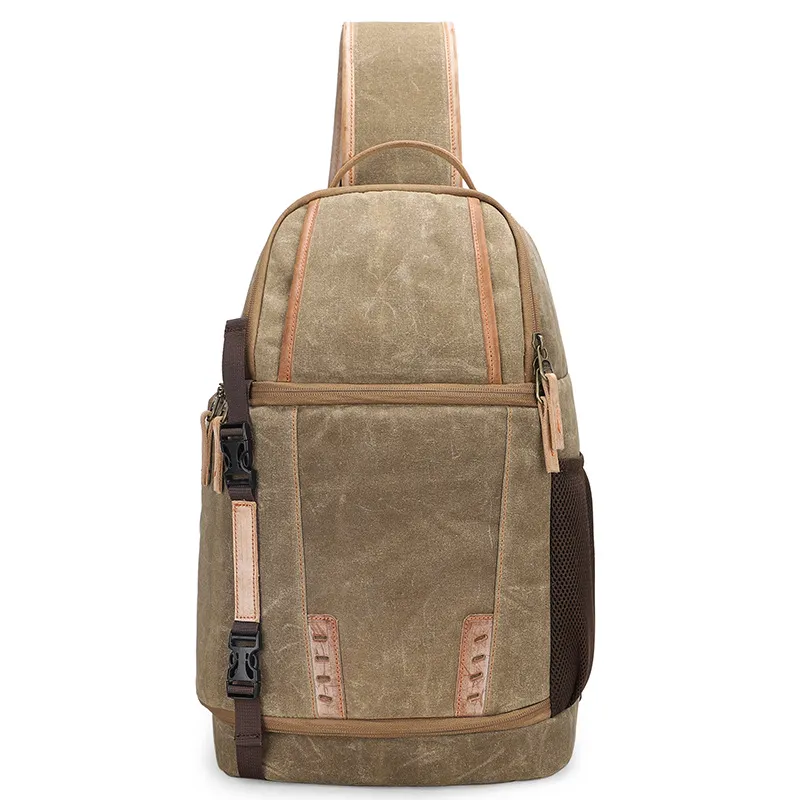 Outdoor Photography Canvas Wear-Resistant Leisure Camera Bag Single Shoulder Chest Bag