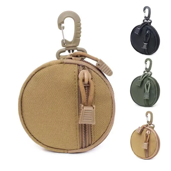 Outdoor Round Bag Triangular Buckle Circular Parts Earphone Bag