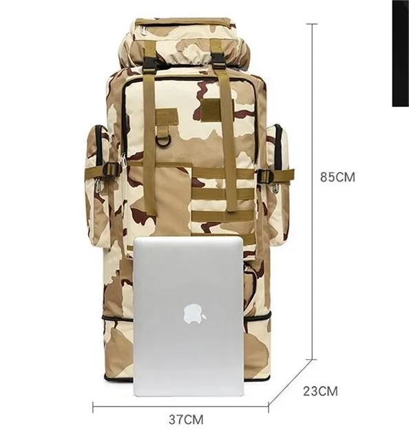 100L Ultra Large Capacity Backpack Outdoor Mountaineering Travel Luggage Camouflage Backpack