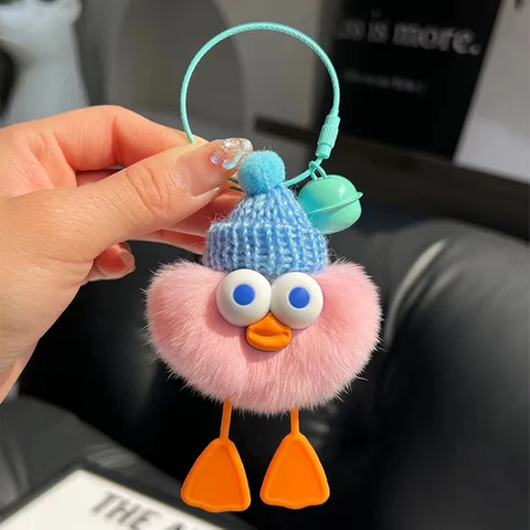 Promotional Gift Car Key Handbag Accessories Gift Key Ring Custom Cute Cartoon 3D Plush Keychain