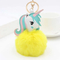 Fur Ball Horse Keychain Pompom Rabbit Fur Ball Key Chain Fluffy Car Pendant Bag Charm Gift Plush Fur Keychain