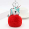 Wholesale Rabbit Plush Faux Painted Love Pericardium Pendant Peach Heart Heart Shaped Pompom Keychain