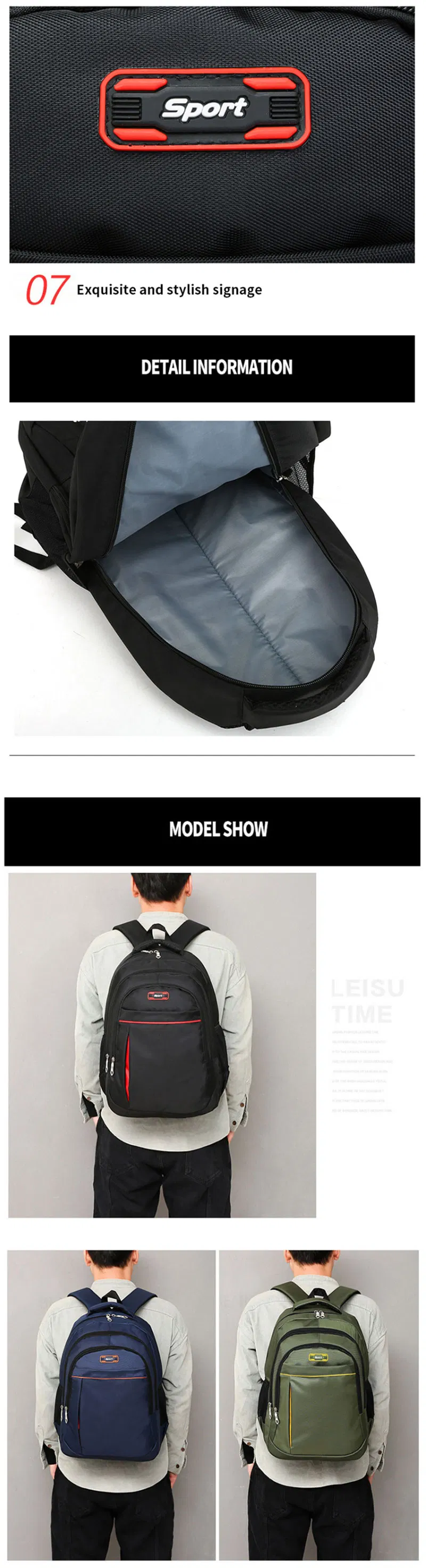 Large Capacity Men Waterproof Business Backpack Men Travel Laptop Backpack