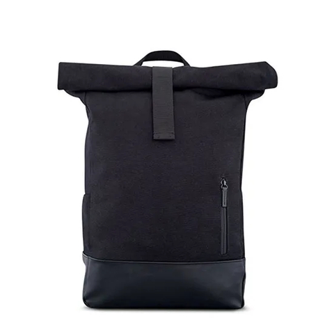 Water-Repellant Durable Vintage Flexible Black Canvas Backpack