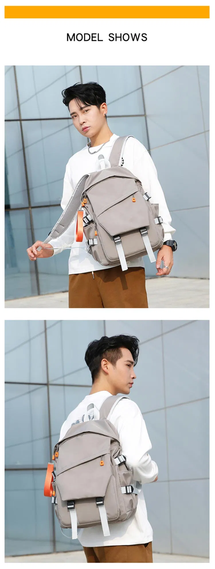 New Men&prime;s Business Girls Leisure Travel Bags Student School Computer Laptop Backpack