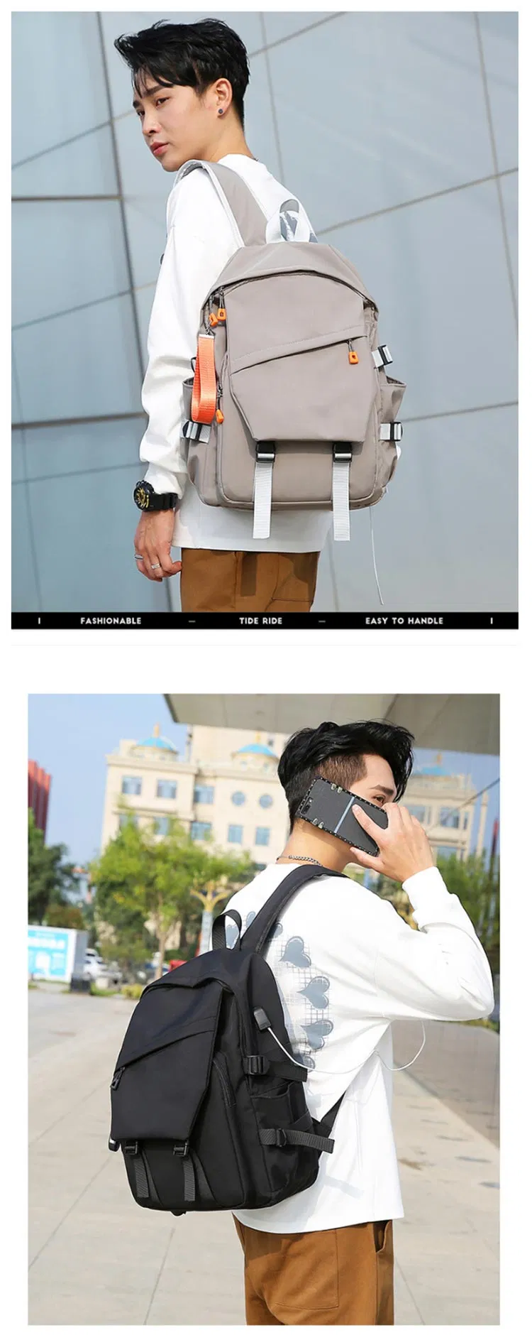 New Men&prime;s Business Girls Leisure Travel Bags Student School Computer Laptop Backpack