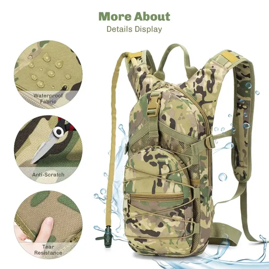 Factory Custom Tactical Hydration Backpack with Water Bladder