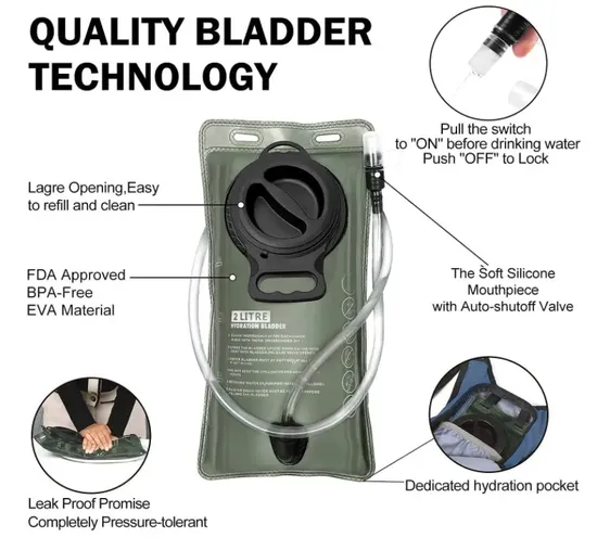 Factory Custom Lightweight Design Hydration Backpack with Water Bladder Bag