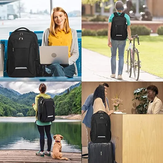 Customized Casual Travel Durable Anti Theft Laptop Backpack with USB Charging Port School Students Daypack Backpack