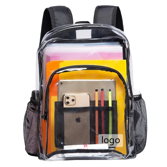 Custom School Outdoor Waterproof Clear Transparent PVC Backpack Clear Backpack