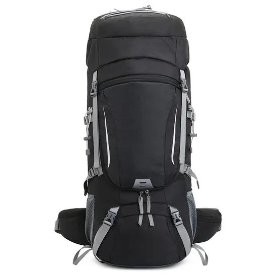 Factory Custom New 60L Hiking Bag Waterproof Backpack with Rain Cover Reflective