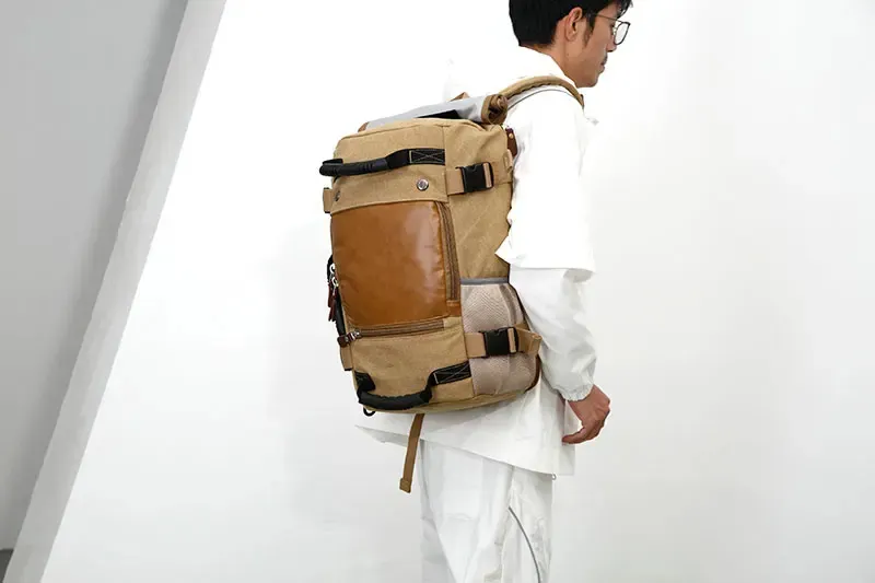 Factory Custom Canvas Bag Hot Sale Hiking Backpack 60L OEM Muntain Backpack