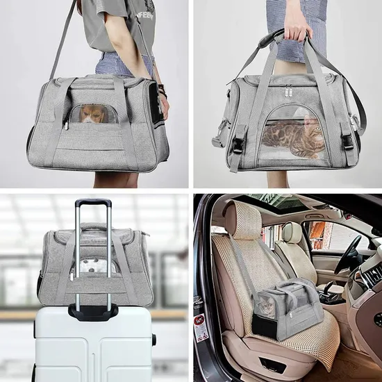 Pet Carrier Bag Hot Sale High Quality Durable Expandable Airline Approved Cat Bag Pet Cages Carrier for Travel