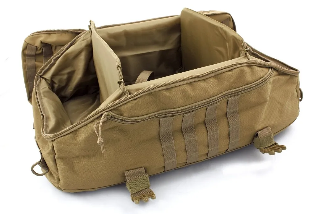 60L Water Resistant Waterproof Convertible Backpack Tactical Shoulder Sport Duffel Bag Hiking Bag