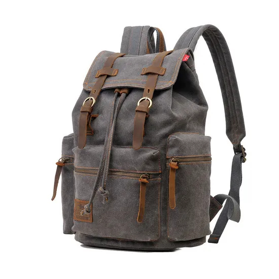 Canvas 15.6 Inches Computer Bag Retro Bags Casual Sports Laptop Backpack School Bags
