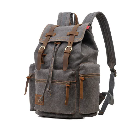 Canvas 15.6 Inches Computer Bag Retro Bags Casual Sports Laptop Backpack School Bags