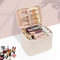 Custom OEM PU Leather Toiletry Portable Handle Washable Makeup Bag Travel Cosmetic Bag
