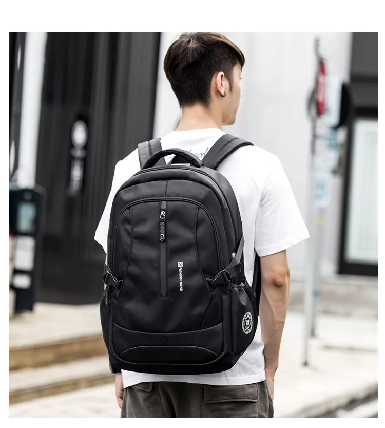 Custom Zipper Travel Backpack 17 Inches Waterproof Outdoor Laptop Backpack