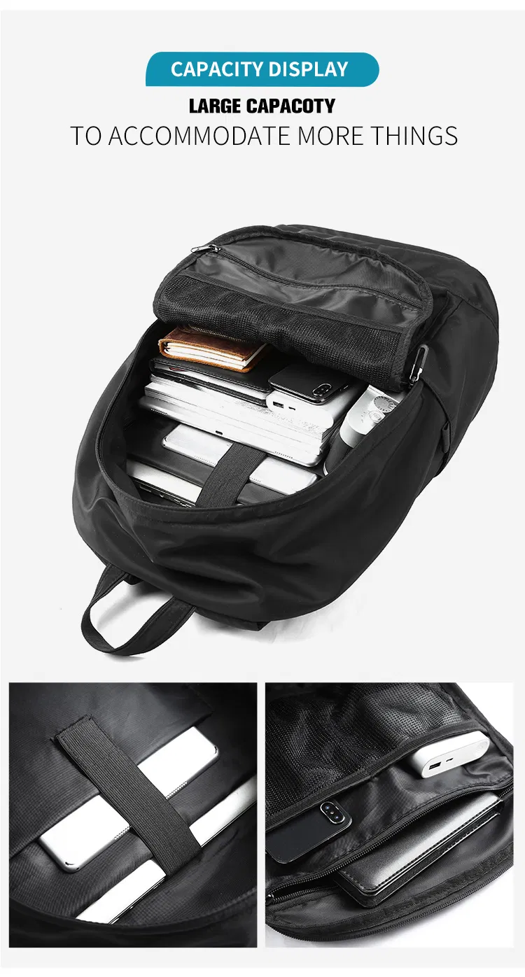 Wholesale Custom Waterproof Backpack School Bags with USB Charging Port