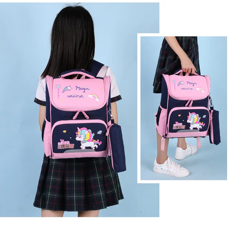 New Elementary School Children&prime;s Backpacks for Boys and Girls with Reduced Load Backpacks
