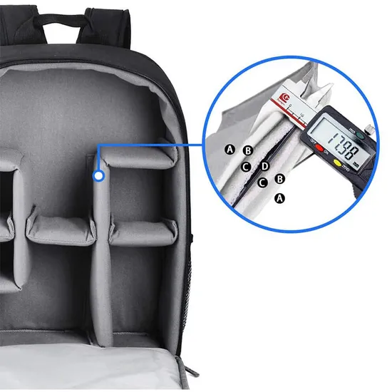 Wear Resistant and Shock-Absorbing Photography Backpack Outdoor Large Capacity SLR Camera Backpack
