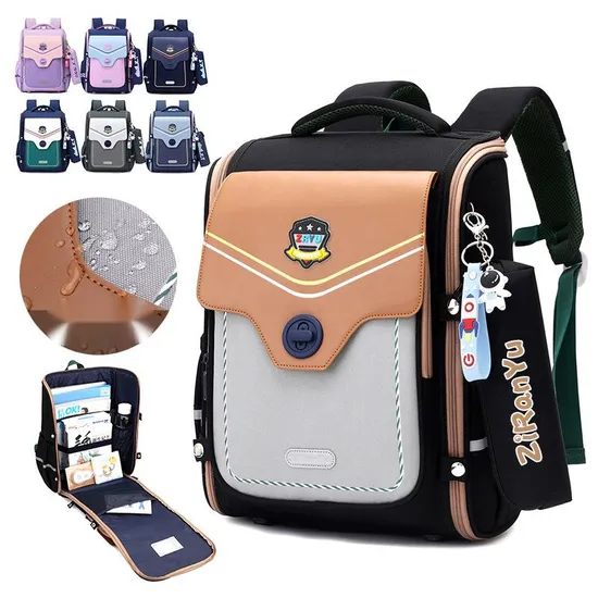 New Backpack 3-6 Grade Spine Protection and Weight Reduction for Boys and Girls Large Capacity Student Backpack