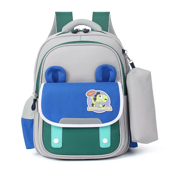 2024 New Cartoon Solid Color Children′s Breathable Backpack Boys and Girls School Backpack