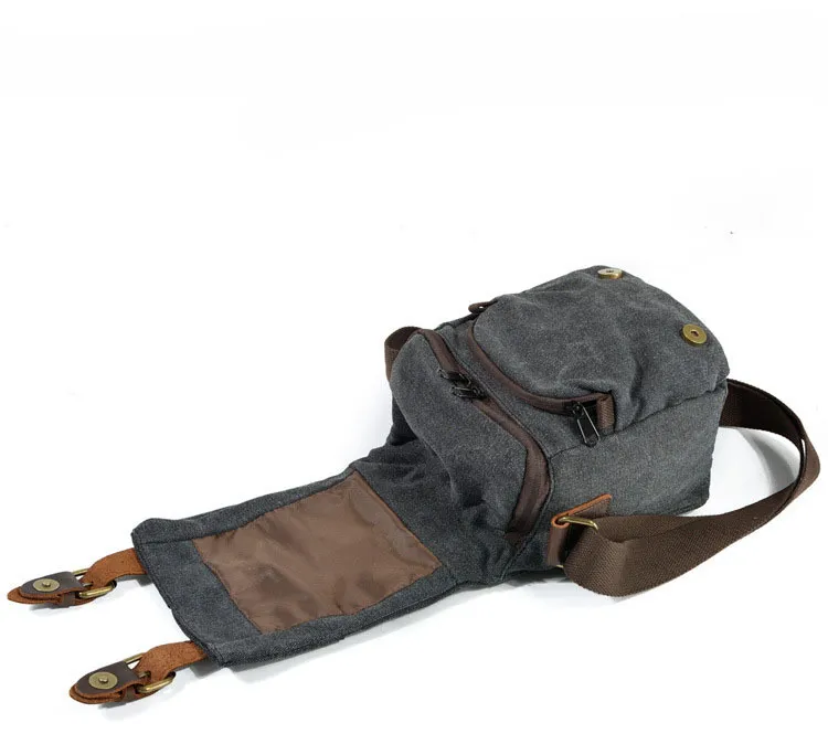 Canvas Bag Crossbody One Shoulder Retro Photography Waterproof Micro DSLR Camera Bag
