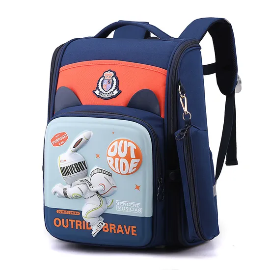 New Backpack for Elementary School Students in Grades 2-5 Boys and Girls Lightweight Spine Protection Space Backpack