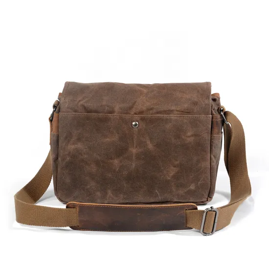 New Outdoor Photography Bag Digital SLR Professional Waterproof Oil Wax Canvas Camera Bag Micro Shoulder Bag